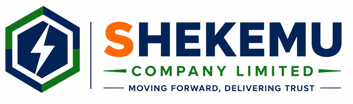 Nembo rasmi ya SHEKEMU Company Limited — Moving Forward, Delivering Trust